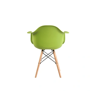 Wholesale Cheap Price Plastic Seat With Wooden Leg Plastic Chair