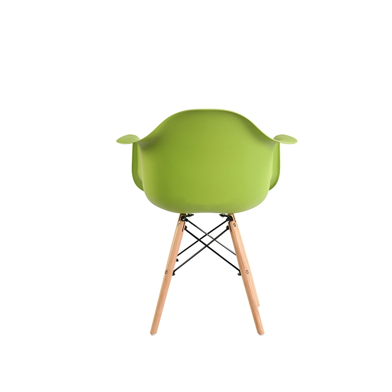 Wholesale Cheap Price Plastic Seat With Wooden Leg Plastic Chair
