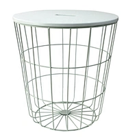 Modern Style colorful round metal iron wire mesh table
