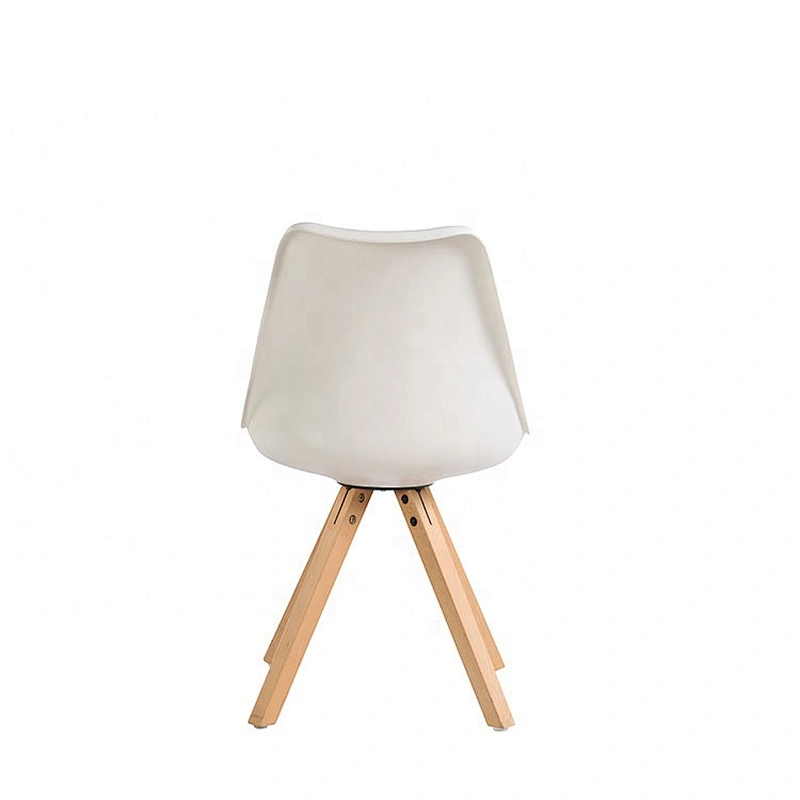 No armrest leather cushion dining Plastic Tulip chair