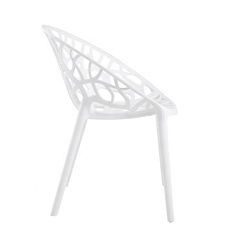Stackable dining room garden white pp pc plastic chair