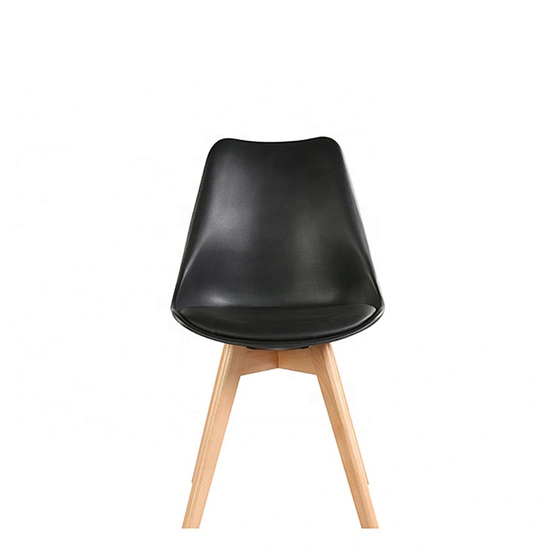 French Style Dinning Tulip Plastic Wooden Legs Chair