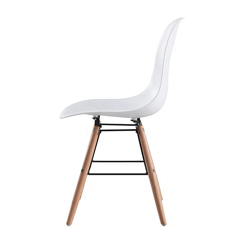 PP seat beech legs restaurant room simple modern dining chair