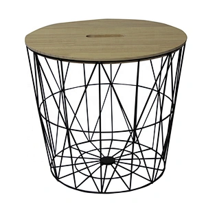 Modern home use round shape living room iron side wire table