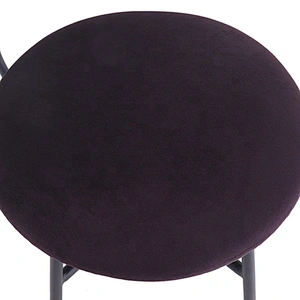 Modern simple upholstery fabric seat metal leg dine chair
