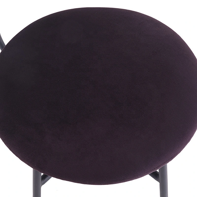 Modern simple upholstery fabric seat metal leg dine chair