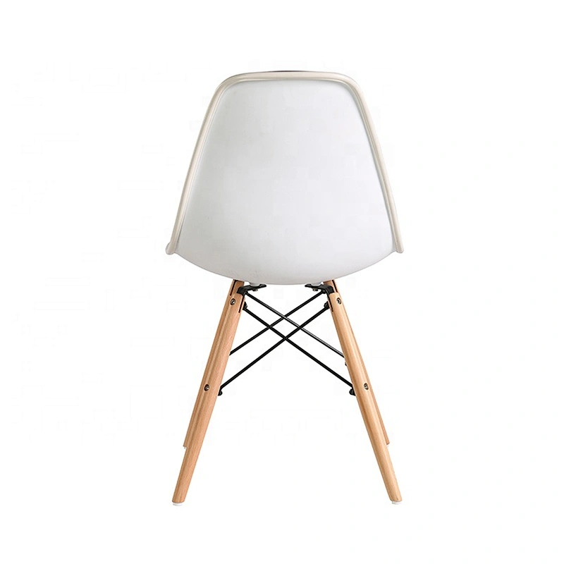 Kitchen room wooden legs upholstered fabric dining chair velvet