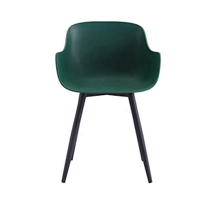 Simple modern restaurant leisure armrest stacking plastic chair