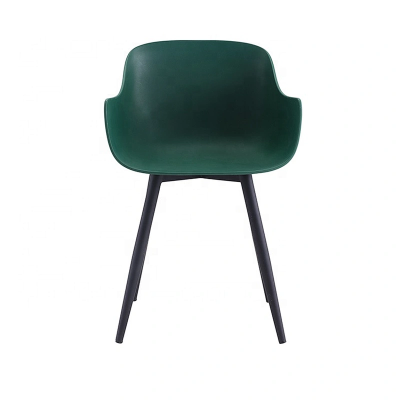 Simple modern restaurant leisure armrest stacking plastic chair