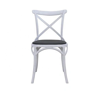 Home furniture many color option plastic dining cross back chair