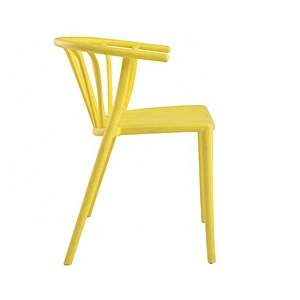 Living room catering restaurant PP stacking black plastic chair