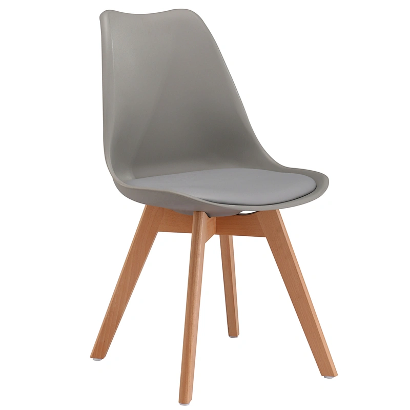 Hot sale Furniture PP Seat With Beech Wood Legs tulip Dinning Chair