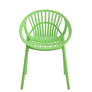 Plastic Round back colorful creative balcony chairs for home dining room living room outdoor