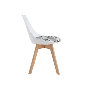 Wholesale Hot Sale Modern Plastic Tulip Leisure Wood Legs Modern PP Chair