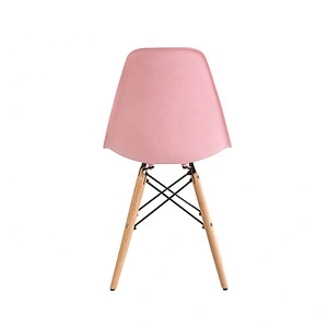 Wholesale Dinning Living Room Plastic Seat Wood leg Chair