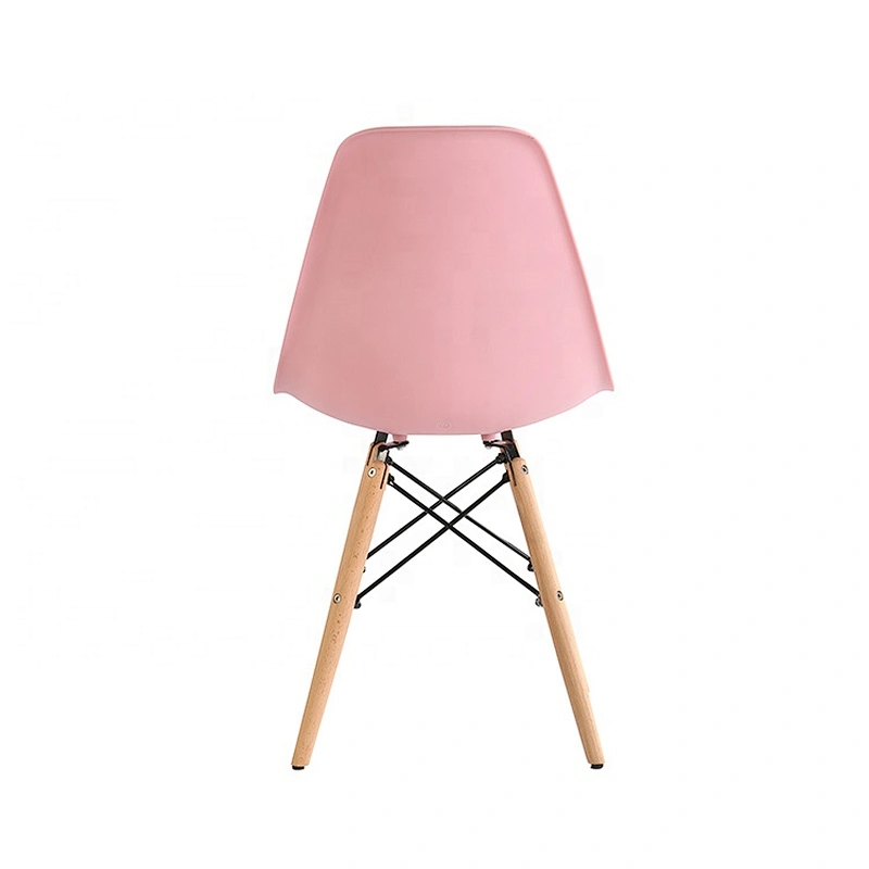Wholesale Dinning Living Room Plastic Seat Wood leg Chair