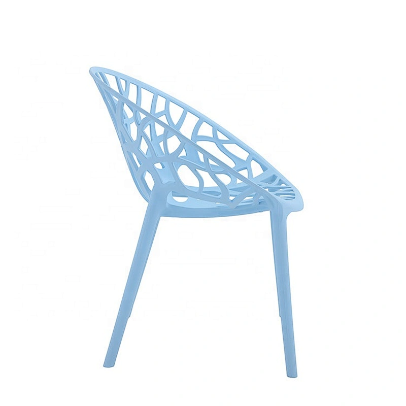 Breathable colorful leisure dining plastic chair pp