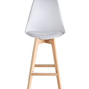 Modern Plastic Long Wooden Leg Dining Chair