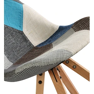 Wholesale Durable Fabric Plastic Dining Chair with beech wood legs for Living room, kitchen room, dining room, bedroom