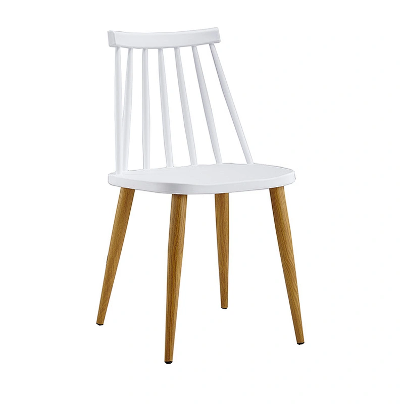 Modern Cheap Simple design plastic chair with thermal transfer printing leg
