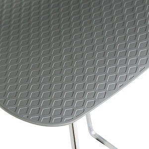 Modern pp seat stackable metal high leg white barstool