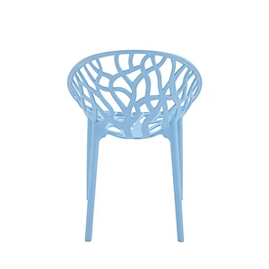 Breathable colorful leisure dining plastic chair pp