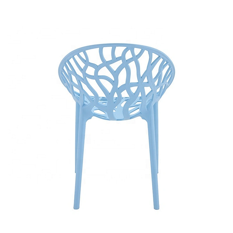 Breathable colorful leisure dining plastic chair pp