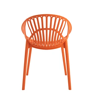 Plastic Round back colorful creative balcony chairs for home dining room living room outdoor