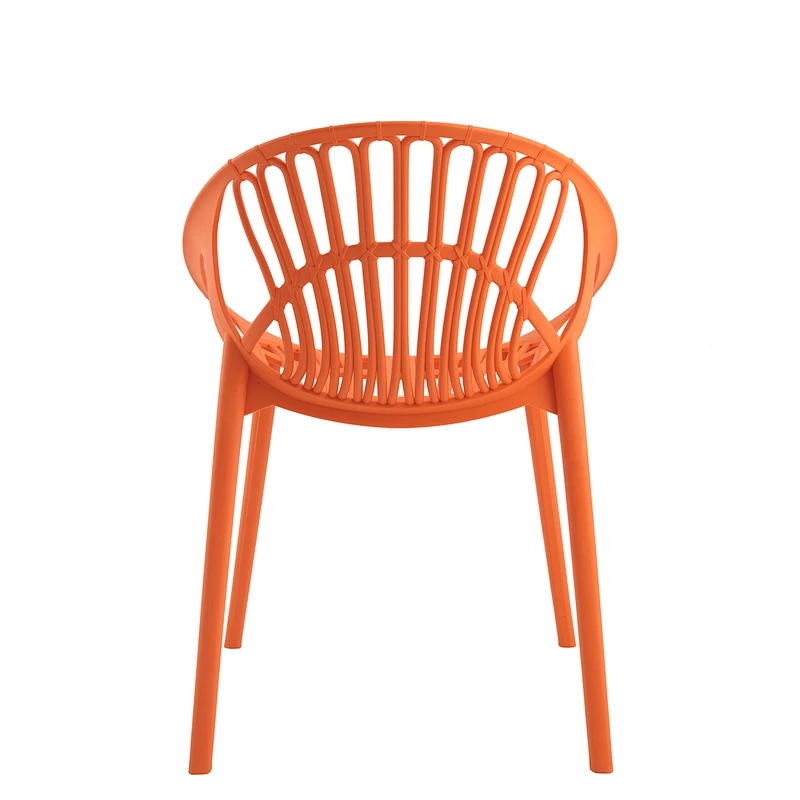 Plastic Round back colorful creative balcony chairs for home dining room living room outdoor
