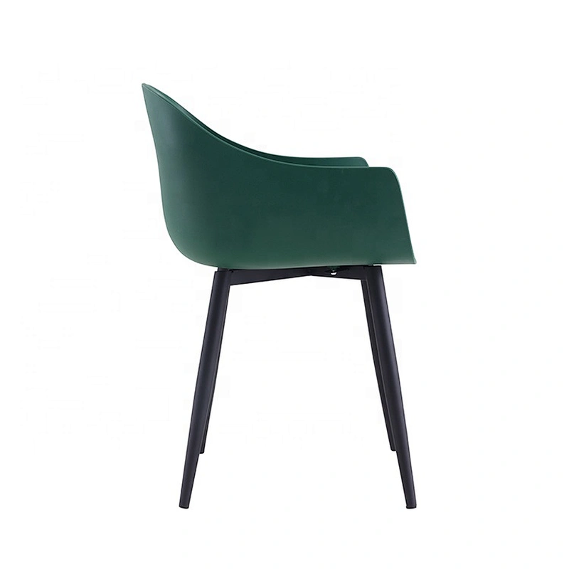 Simple modern restaurant leisure armrest stacking plastic chair