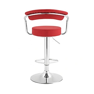 Adjustable bar stool modern hotel swivel pu metal chair