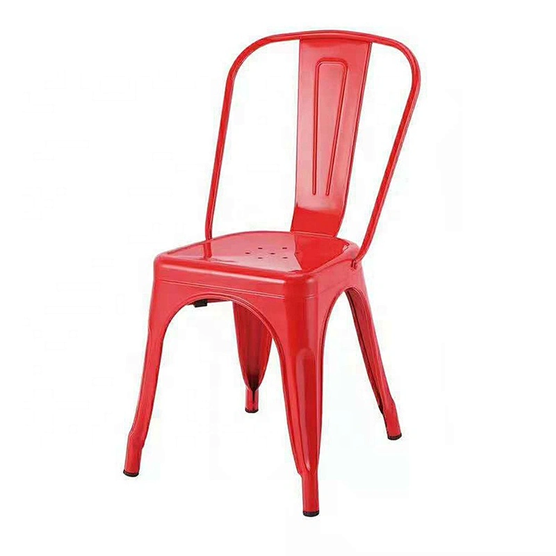 Colorful economic stackable dining metal chair
