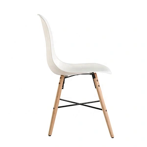 Hot sale modern cheap new design plastic chair with beech legs