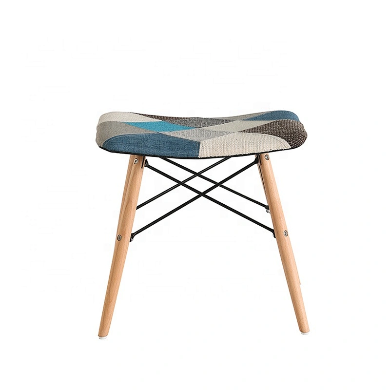 Modern style bedroom dining fabric seat foot rest stool