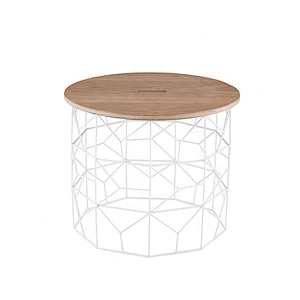 Simple design Modern home 3.5kg coffee round wire side table