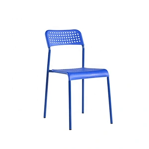 Modern Simple outdoor furniture dining stackable plastic leisure chair without arm