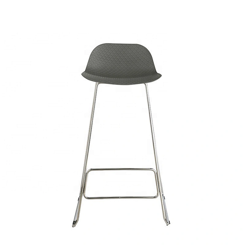 Luxury comfortable pp seat metal barstool stackable