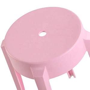 Full pp material restaurant lovely color pink plastic chair