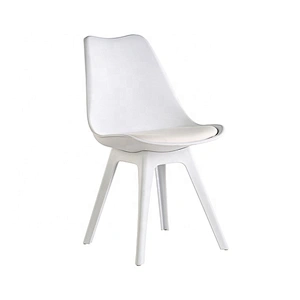 Dining room furniture stackable plastic chair white outdoor