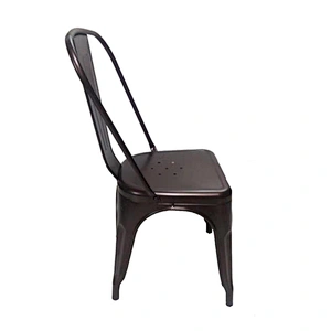 Industrial fashion red copper stacking metal painted dining chair