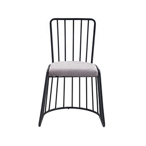 Restaurant cafe dining outdoor armless vintage metal chair