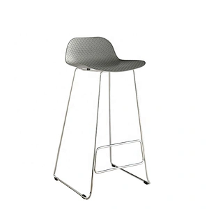 Luxury comfortable pp seat metal barstool stackable