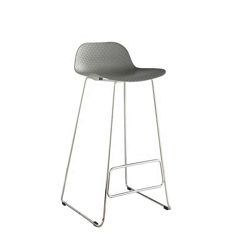 Luxury comfortable pp seat metal barstool stackable