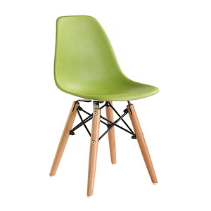 Wholesale high back PP dining room wooden leg plastic chair