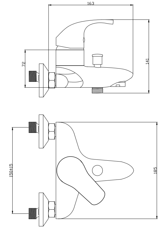 shower tap set