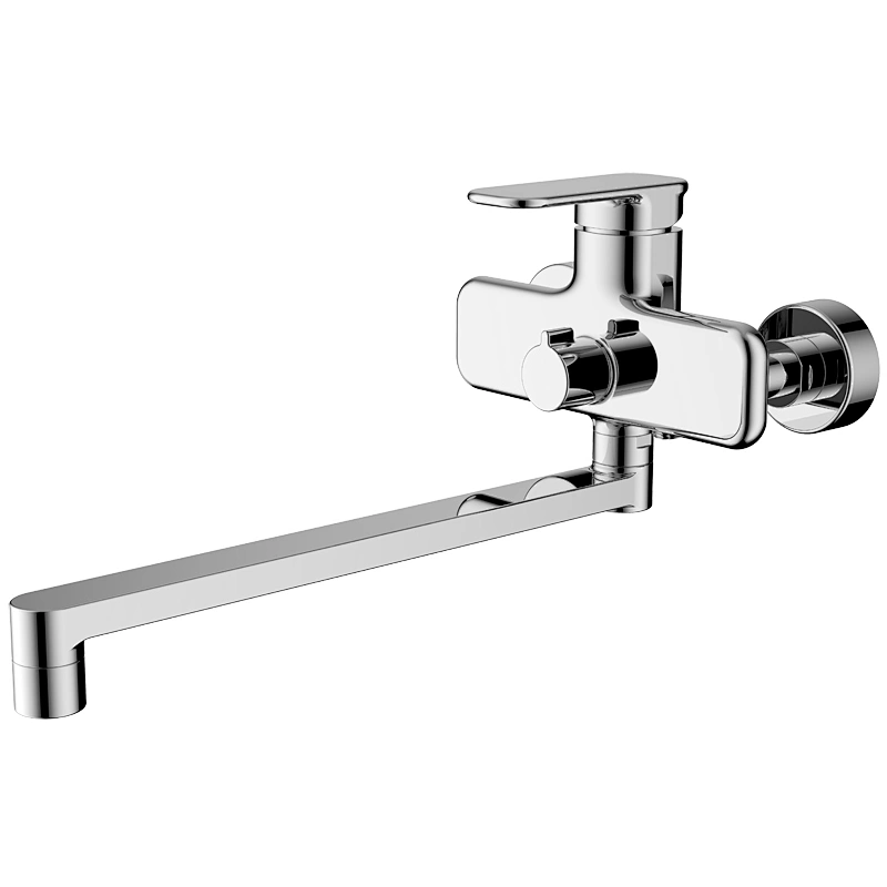 Brass kitchen and shower mixer‚normal cartridge‚ zinc handle‚brass spout‚ 65g Brass Excentric+ S/S cover