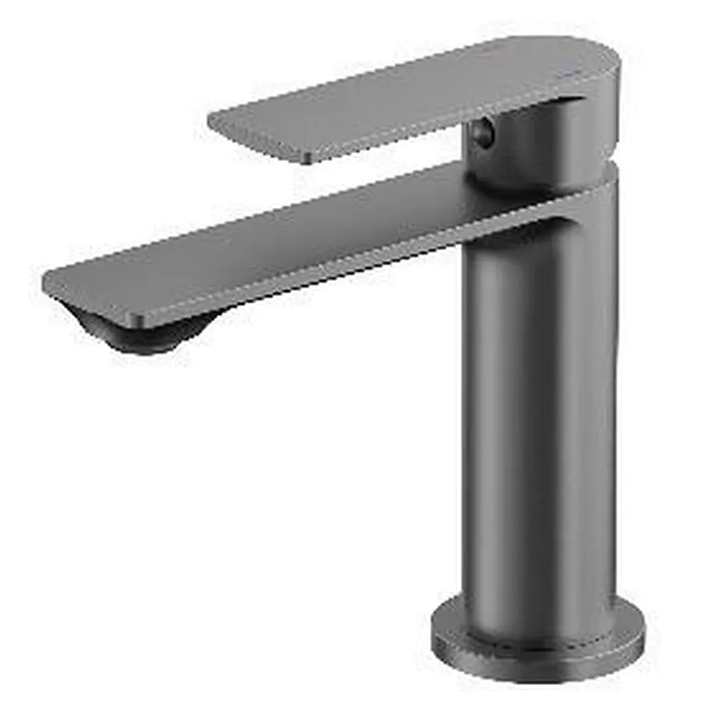 Brass Basin mixer（Gun gray)‚                 wanhai cartridge‚                 zinc handle‚                            w/o pop up‚                        3/8*35CM S/S hose