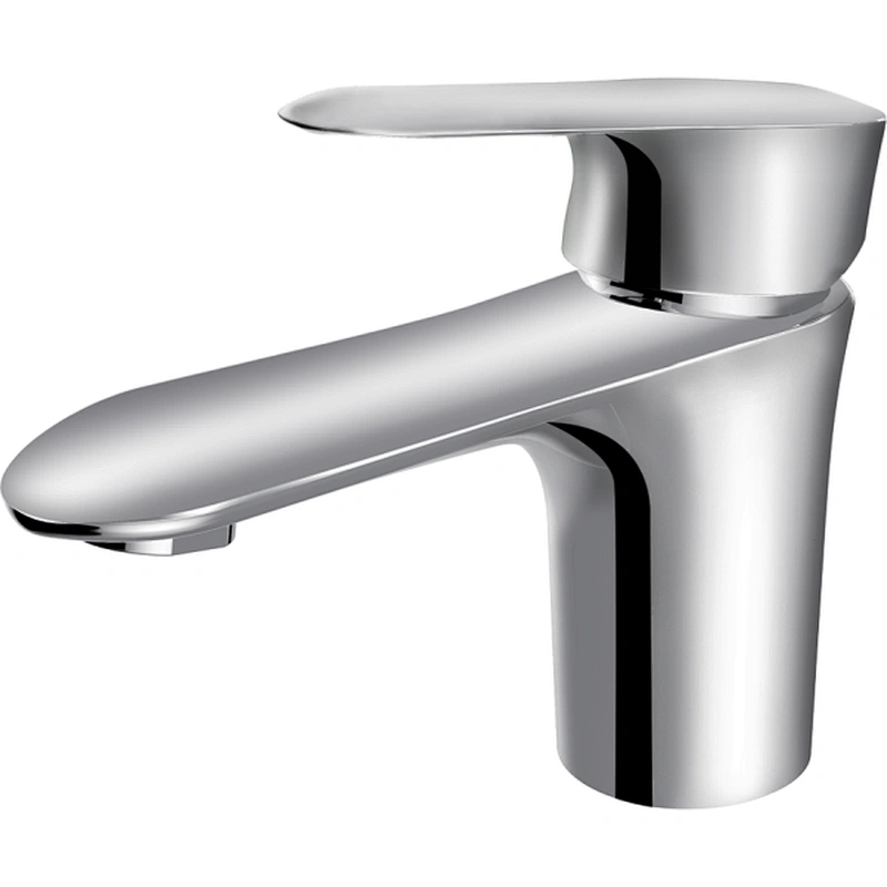 Brass Basin mixer‚wanhai cartridge‚zinc handle‚w/o pop up‚3/8*35CM S/S hose