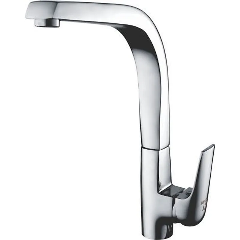 Brass sink kitchen mixer‚ zinc handle‚ wanhai cartridge‚ brass casting spout‚ 3/8*35CM s/s hose