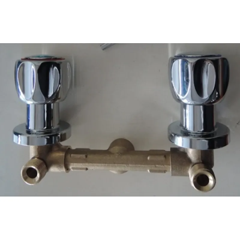 Brass concealed shower faucet, brass head valve, 566# Zinc handle, plastic cover, without shower+S/S pipe